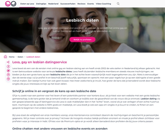 Lexa gay en lesbian dating Logo